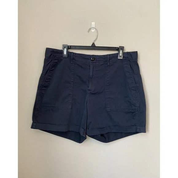 Gap Women's 5" Khaki Short in Navy, Size: 14 High Rise Chino Flat Front Casual - Picture 1 of 16